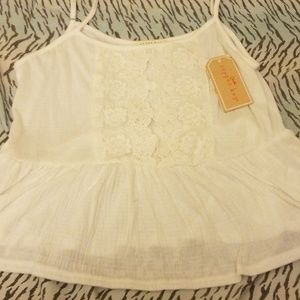 Copper Key jrs size small boho smocked tank